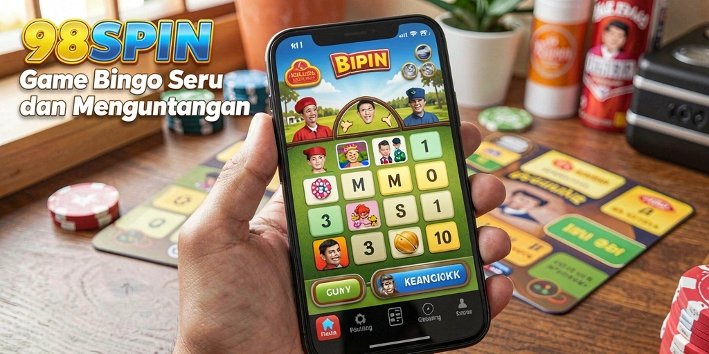 Screenshot gameplay 98SPIN dengan tampilan kartu Bingo yang seru.