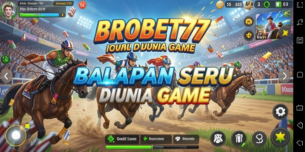 Tangkapan layar gameplay BROBET77 yang menampilkan aksi balapan seru.