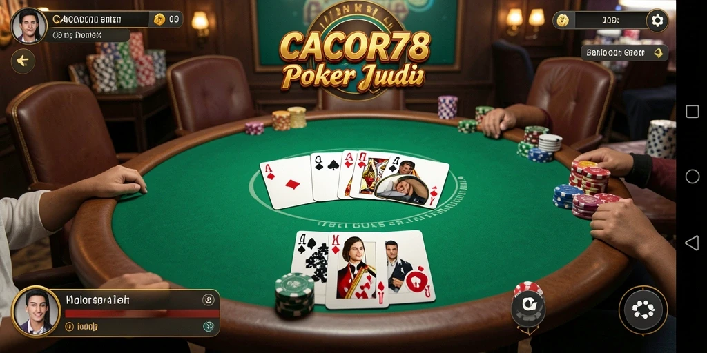 Tampilan gameplay Poker yang seru dan menarik di CACOR78.