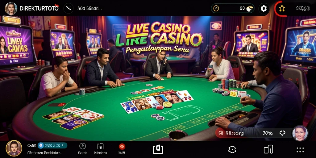 Tampilan gameplay Live Casino dengan dealer profesional di DIREKTURTOTO.