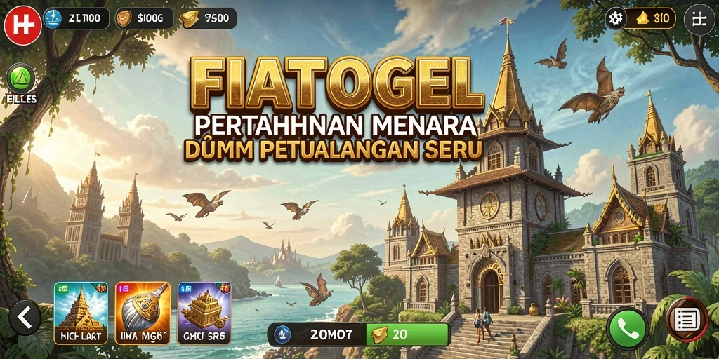 Tangkapan layar gameplay menegangkan dari FIATOGEL Tower Defense.