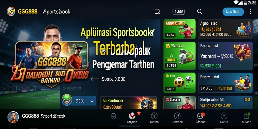 Tampilan gameplay menarik dari aplikasi Sportsbook GGG888.