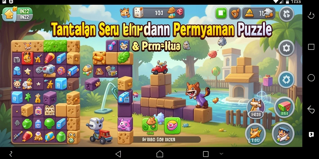 Tampilan gameplay Puzzle menarik dari IN22 yang menantang.