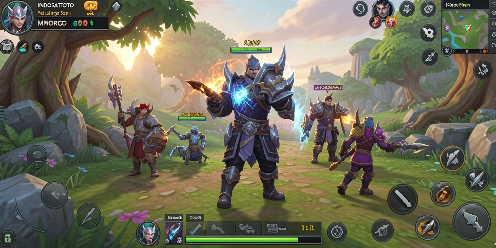 Tampilan gameplay menarik di INDOSATTOTO, menampilkan aksi pertempuran seru.