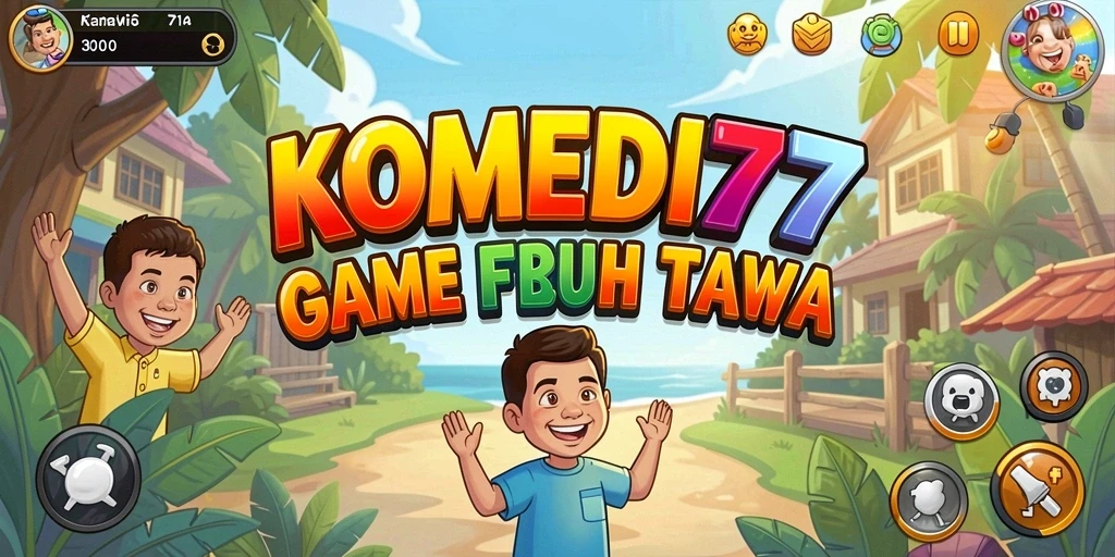 Menampilkan aksi lucu dalam gameplay KOMEDI77 yang menghibur.