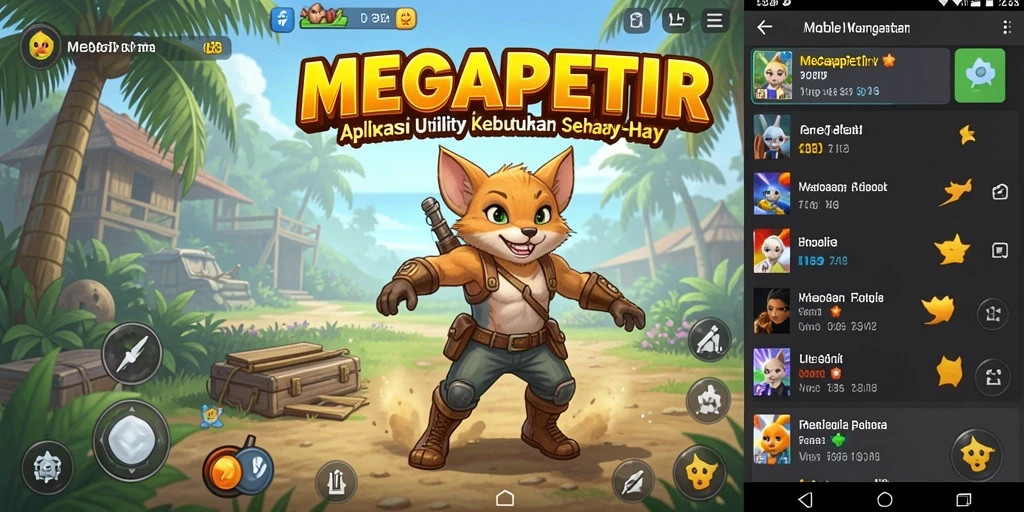 Screenshot utama MEGAPETIR yang menunjukkan antarmuka aplikasi Utility.