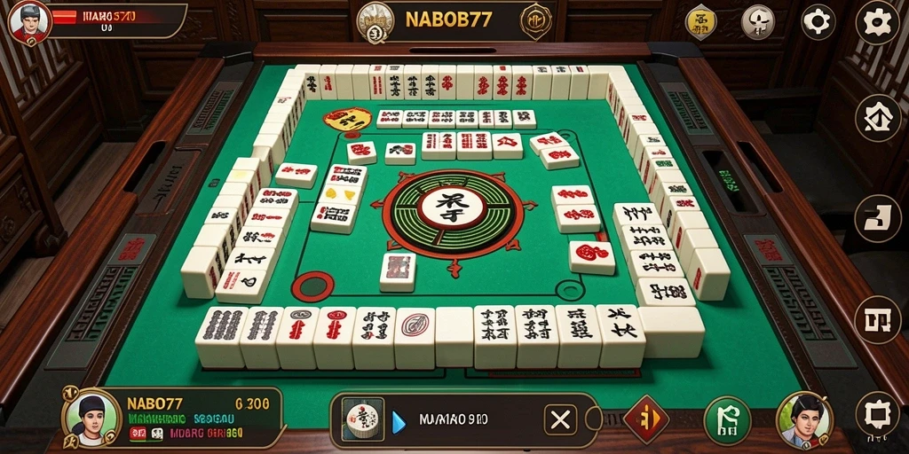 Tampilan seru game NABOB77 dengan gameplay Mahjong yang menantang.