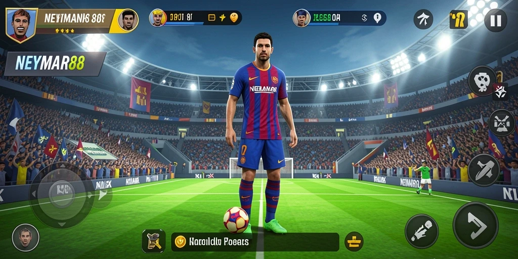 Tampilan gameplay menarik dari NEYMAR88 dalam mode Idle.