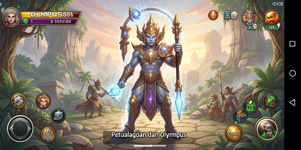 Tampilan gameplay OLYMPUS88 saat menjelajahi dunia mitologi.