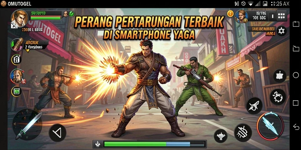 Tangkapan layar dari aksi pertarungan seru di OMUTOGEL.