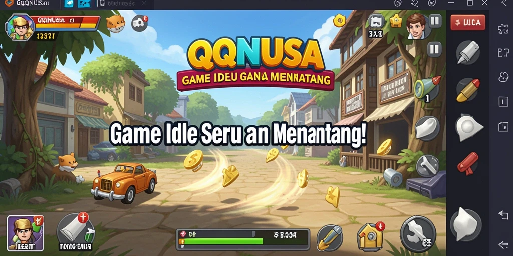 Screenshot utama <strong>QQNUSA</strong> menampilkan gameplay Idle yang seru dan variatif.