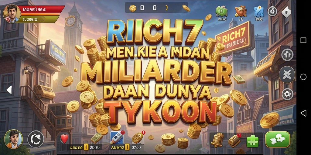 Screenshot utama RICH7 menampilkan gameplay Tycoon yang seru dan mendebarkan.