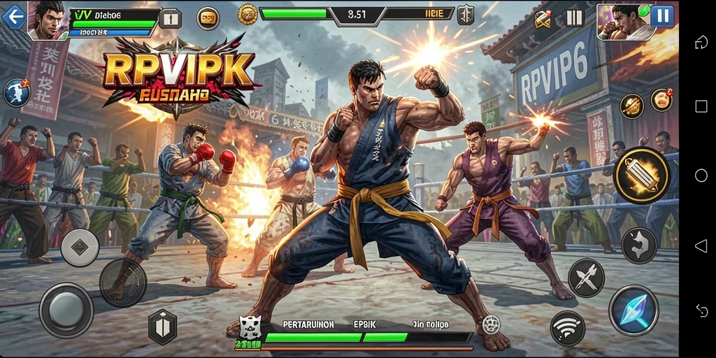 Tampilan aksi seru dalam RPVIP6 dengan duel karakter yang menegangkan.