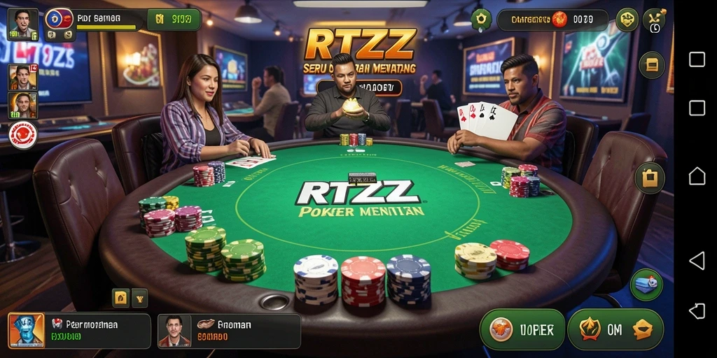 Tampilan gameplay poker yang menarik di RTZZ.