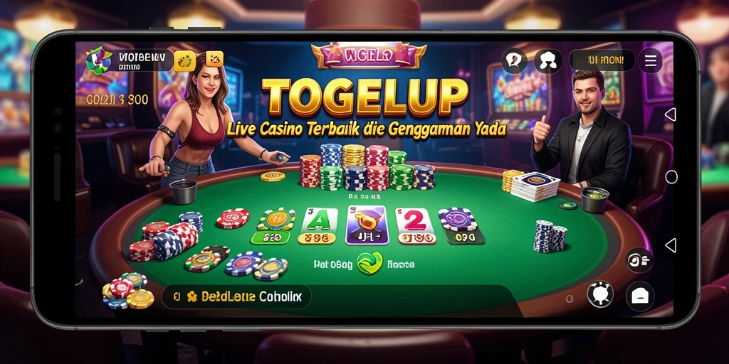 Tampilan menarik dari gameplay Live Casino TOGELUP yang mendebarkan.