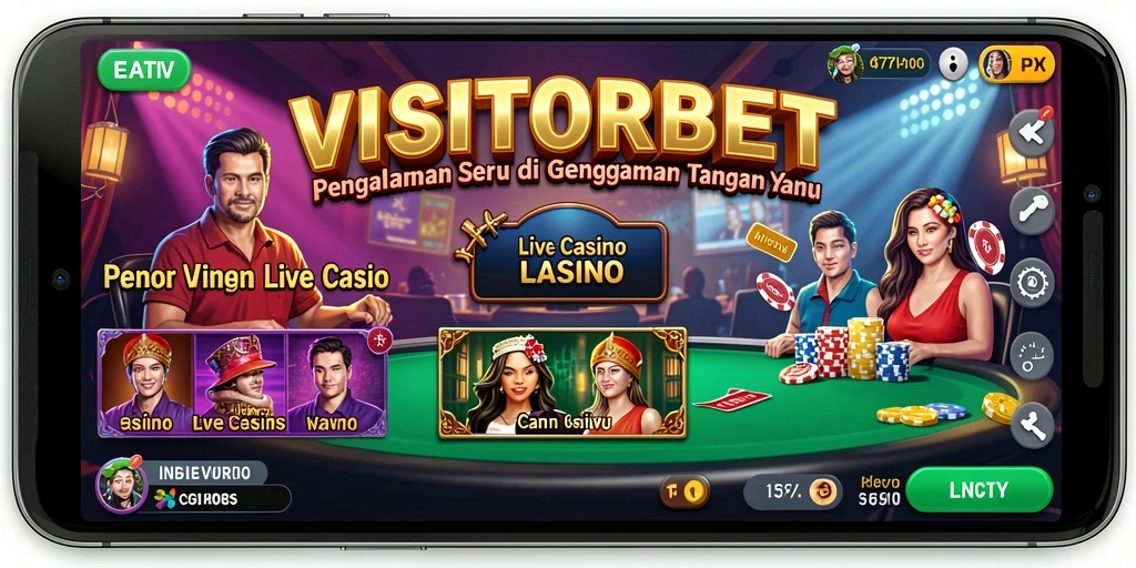 Tampilan gameplay menarik di aplikasi Live Casino VISITORBET.